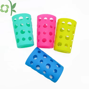 Manchons en silicone OKSILICONE pour bouteilles d'eau en verre, protection antidérapante pour contenants de boissons, protège-biberon personnalisé - Product Image 4