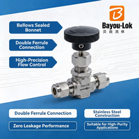 Manual Precision 316 Stainless Steel Needle Valve Fitting Reliable Leak Proof Control Industrial Fluid Gas Pressure Regulator