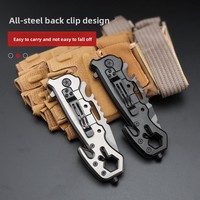 Couteau pliant tactique en acier inoxydable haute dureté pour le camping en plein air, la randonnée, la survie, l'EDC, outil utilitaire de poche