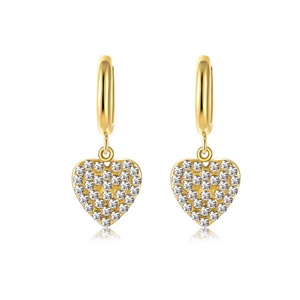 Trendy Diamond Stainless Steel love Necklace Jewelry <b>Set</b> <b>Crystal</b> Cz Cubic Zirconia Heart Earrings Necklace Jewelry <b>Set</b> - Product Image 3
