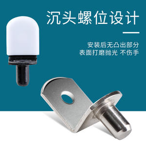 Support d'étagère en fer pour cloison de placard, support de planche en bois mobile et support d'étagère en verre fixe, accessoires de meubles - Product Image 4