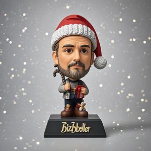 Destek özelleştirilmiş noel tema serisi noel baba kalıp reçine zanaat Bobble kafa bebek hediyelik eşya için süsler olarak kullanılabilir