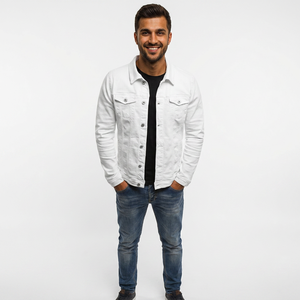 2026 New Men Motorcycle Jeans Jackets Mens Causal Oversized Cotton Casual Black Blue <b>Denim</b> Jacket Man Outerwear <b>Coat</b> - Product Image 1