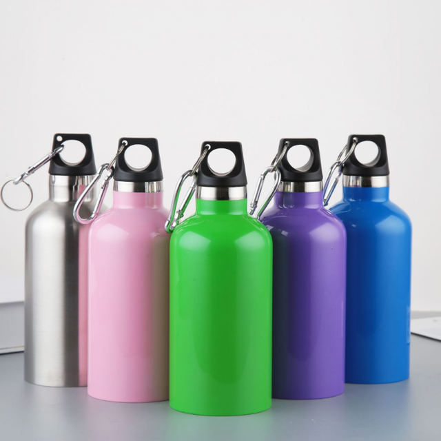 BPA Free Eco Friendly Portable Gym Fitness Sports Insulation Stainless Steel Water Bottle With Carabiner