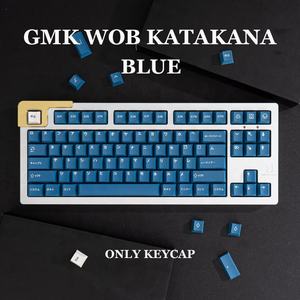 GMK WOB <span class=keywords><strong>KATAKANA</strong></span> Blue129 Keys Keycap Cherry Profile DYE-SUB Japanese Custom Personality Keycaps For Mechanical Keyboard 61/64 - Product Image 2