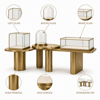 Vitrine de présentation de bijoux en verre ronde personnalisée pour les acheteurs en gros, les bijouteries et les projets d'aménagement intérieur