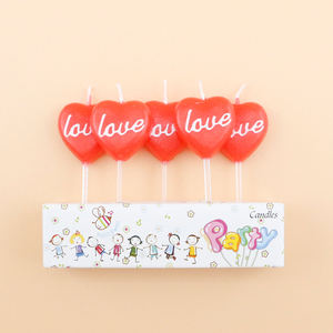Buon compleanno candele nelle feste popolare <span class=keywords><strong>cuore</strong></span> a forma di parola d'amore - Product Image 3