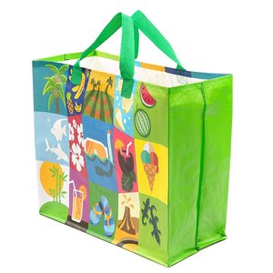 Bolsas de Compras Reutilizables de PP Tejido, Bolsas Ecológicas para Supermercado con Superficie Laminada, Impresión de Logotipo Personalizado, Bolsas Resistentes - Product Image 2