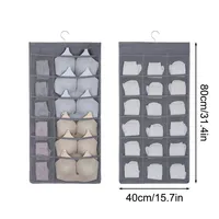 Sac de rangement mural pliable double face en tissu non tissé pour sous-vêtements, chaussettes, bijoux, parfait pour la maison