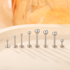 Lingchee acier inoxydable boule haut dos plat lèvre Piercing <span class=keywords><strong>bouche</strong></span> Labret goujons oreille Cartilage boucle d'oreille femmes hommes Piercing bijoux - Product Image 2