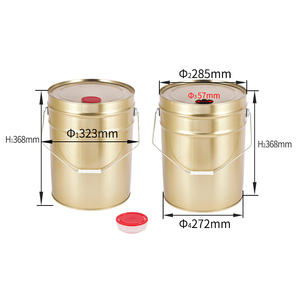 Seau en métal doré à tête fermée de 20 L (5 gallons) vide pour peinture, bidon <span class=keywords><strong>avec</strong></span> <span class=keywords><strong>bec</strong></span> <span class=keywords><strong>verseur</strong></span> - Product Image 5
