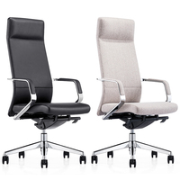Chaise de bureau pivotante de direction moderne de haute qualité avec design ergonomique, dossier haut, base à cinq étoiles, garantie de 3 ans