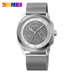 Skmei Men's Round Analog Quartz Watch Gold Mesh Strap 30M Waterproof Stainless Steel Case - Product Image 5