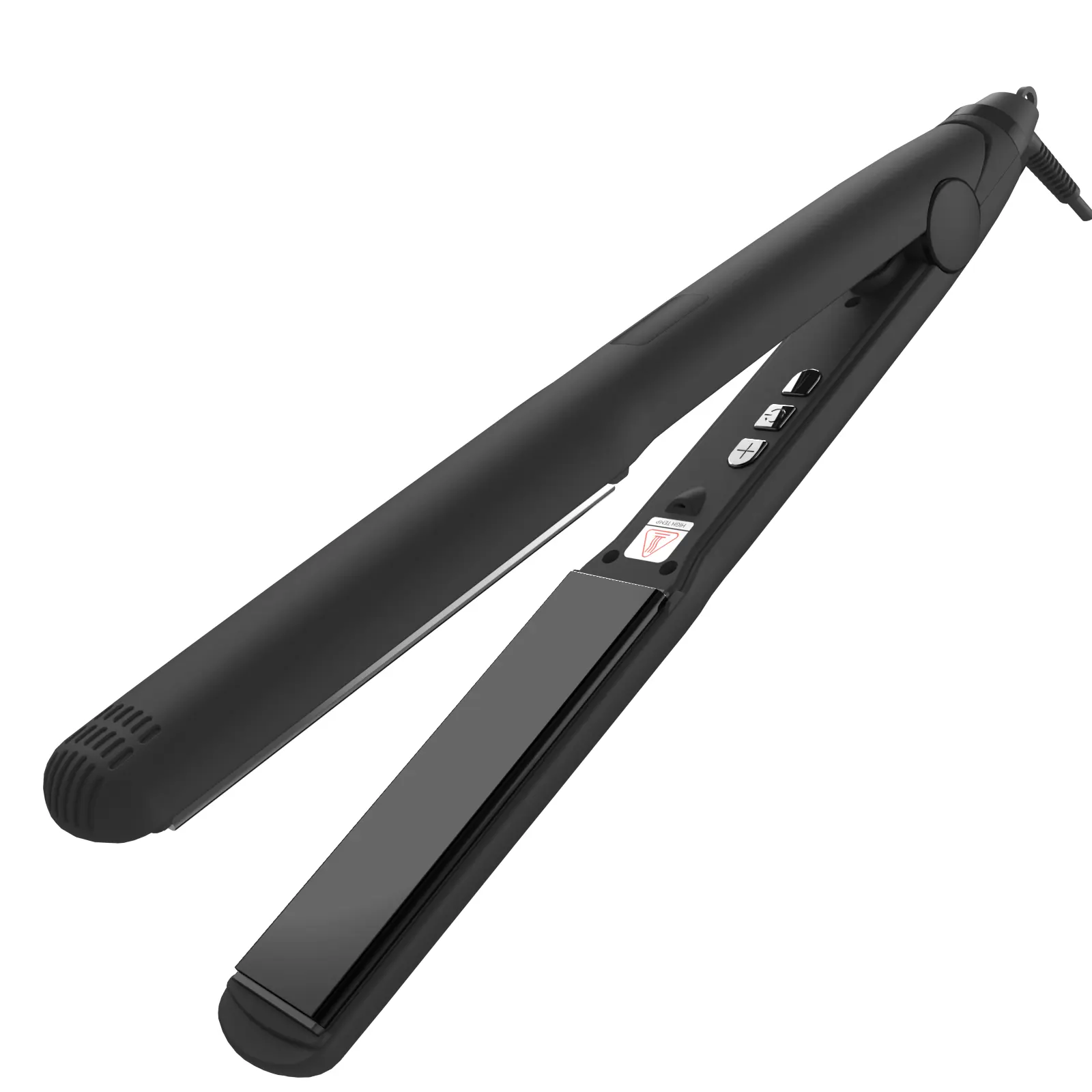 Custom rubber coating ceramic flat iron fast heating 1 Inch plates hair straightener with dual voltage LCD display