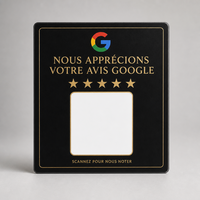 Plaque en acrylique personnalisée avec puce NFC pour avis Google, panneau de table avec code QR pour avis sur les réseaux sociaux pour entreprises et magasins