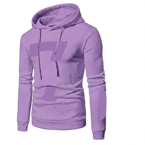 เสื้อสเวตเชิ้ตมีฮู้ดสีเหลืองสำหรับผู้ชาย พิมพ์ลายหมายเลข 7 สีดำ ทรงเข้ารูป สวมใส่สบาย แขนยาว สำหรับฤดูใบไม้ร่วง - Product Image 3