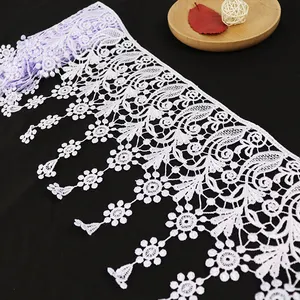 17 cm Lace trim embroidery polyester lace trim for wedding gown