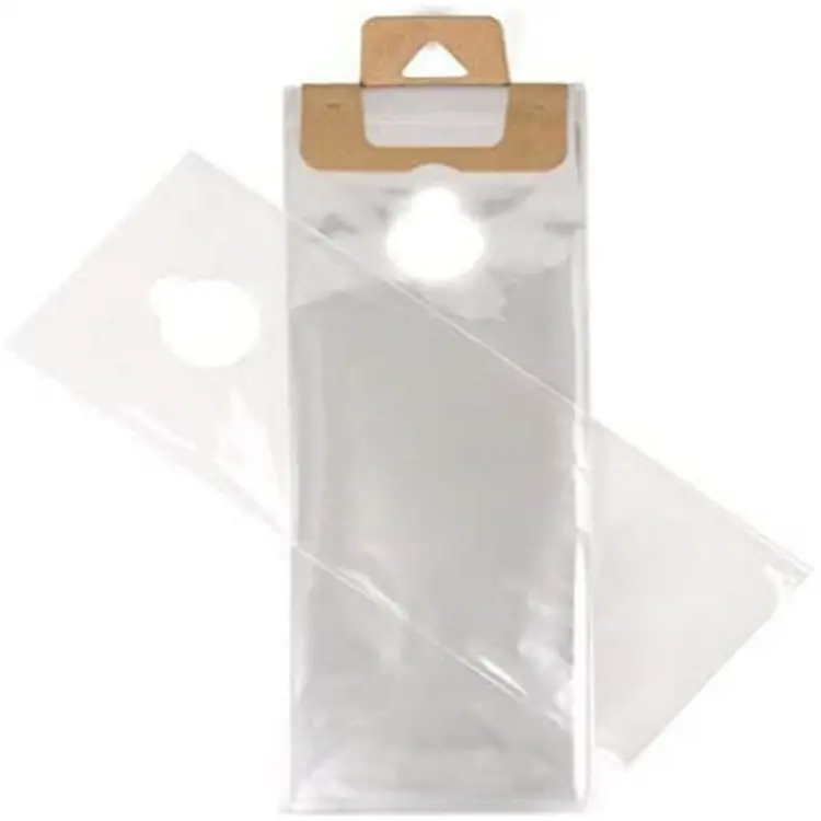 Custom Size Doorzichtige Plastic Krimpzakken Bedrukt Ldpe Deur Hanger Poly Bags Voor Het Verpakken Van Krantenvliegers Promotie Coupons