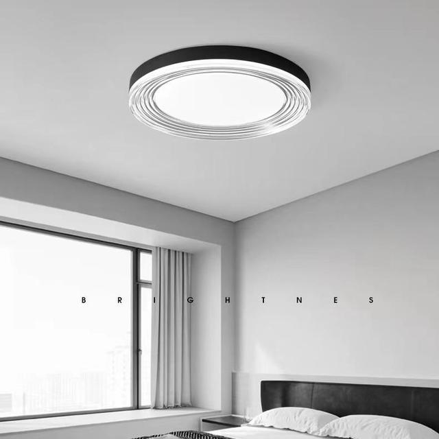 Italian Modern Minimalist Acrylic Iron Ceiling Lamp for Bedroom and Study Surface Mounted LED Light