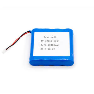 3,7 v 18650 10400mah 1s4p wiederaufladbare lithium-ionen batterien batterie pack 2600mah einzelne zelle mit pcb und drähte - Product Image 1