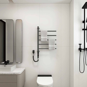 Scaldasalviette Elettrico 2 in 1 in Lega di Alluminio 110V, Montaggio a Parete, Asciugatura Rapida, Collegamento Diretto o Tramite Presa - Product Image 6
