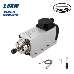Moteur de broche CNC refroidi par air Zhong Hua Jiang 1,5 kW ER11 à courroie carrée, 4 roulements, 110 V/220 V, vitesse maximale 24 000 tr/min, pour routeur, gravure et perçage - Product Image 1
