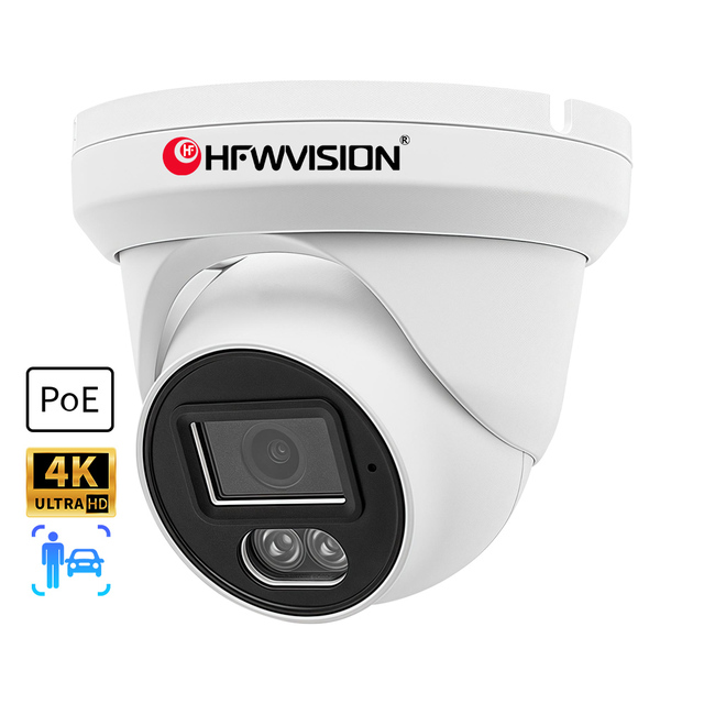 OEM ODM CCTV Camera Manufacturer 8MP 4K Smart Human Detection AI PoE Security Camera Outdoor Indoor Turret Camera IP Full Color
