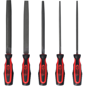 ชุดตะไบด้ามจับกึ่งเรียบเกรดอุตสาหกรรม5ชิ้น T12รูปทรงต่างๆเคลือบพลาสติก - Product Image 1