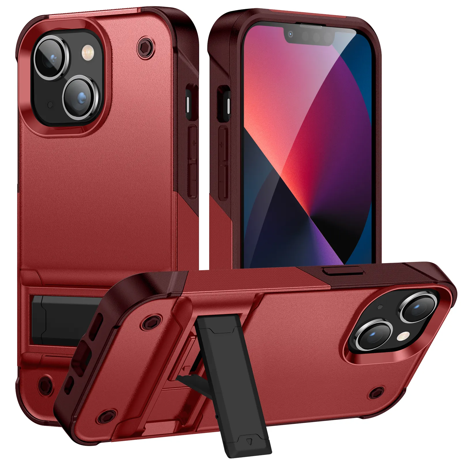 For Amazon eBay Shopee B2B B2C trader tpu pc wholesale phone case with stand holder custom logo for iphone samsung google