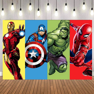 Decoración para Fiestas Promocionales, Suministros de Decoración de Spiderman, Superhéroe de <span class=keywords><strong>los</strong></span> <span class=keywords><strong>Vengadores</strong></span>, Pancarta, Fondo para Niños, Decoraciones de Cumpleaños - Product Image 5