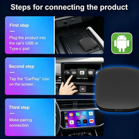Boîtier AI CarPlay sans fil avec système Android 14 pour Netflix et YouTube, 2 Go + 16 Go, prend en charge le téléchargement d'applications, la mise en miroir à écran partagé