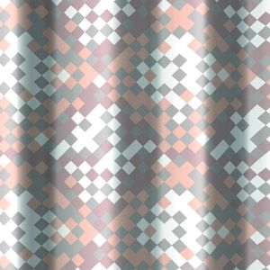 Cortina de Ducha de Tela Beige con Diseño Fragmentado de Doble Cara, 180x200cm, Diseño Moderno de Lujo en Poliéster Estampado - Product Image 1