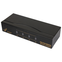 Commutateur KVM VCOM 3D 1080P FHD USB VGA 4 entrées, sélecteur de clavier et souris de bureau de niveau professionnel