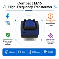Küçük Hafif 5.6mH EE16 Yüksek Frekans Trafosu Flyback PCB Trafosu Ferrit Çekirdekli Güç Trafosu