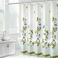Rideaux de Douche 4G Écologiques Anti-Moisissures Transparents Imperméables en PEVA avec 12 Crochets en C Faciles à Nettoyer – Fourniture Directe Usine