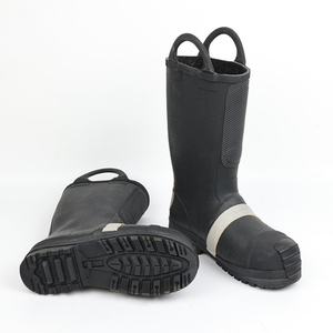 Bottes de protection pour pompiers certifiées CE, ignifuges, résistantes aux flammes, avec embout et semelle en acier, matériau en caoutchouc EN15090 - Product Image 1