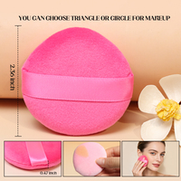 Éponge de maquillage en velours 3D floqué en forme de goutte d'eau, personnalisable avec logo, vente en gros OEM/ODM, nouvelle collection 2026, marque privée