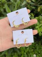 Anting-anting Manis Antialergi Bentuk Bunga untuk Anak Perempuan, Anting-anting Sederhana Elegan 18k