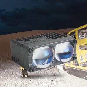 ไฟสปอร์ตไลท์ LED สำหรับรถยนต์ Sanvi New Blue Lens S200 36-66W/ชิ้น 72-132/คู่ ไฟส่องสว่างสำหรับกระจังหน้ารถยนต์ - Product Image 1