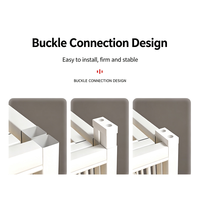 Cage pour chien de luxe, type villa à trois étages, extra large, pliable, avec structure en fer thermolaqué, pour usage intérieur, emballage en boîte, avec structure d'escalade et nid
