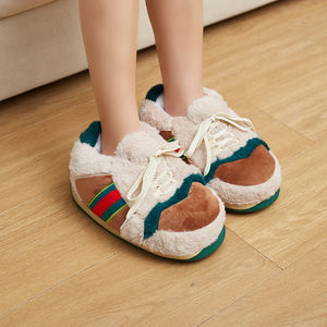 Chaussons en peluche chauds et cool, taille unique, chaussures de sport <span class=keywords><strong>Dunk</strong></span> High, baskets, pantoufles à bout rond - Product Image 6