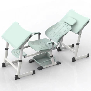 Durable Modern Steel School Chair Arm Desk Adjustable Height <b>Foldable</b> Stackable Eco-Friendly Writing <b>Table</b> for Classroom - Product Image 5
