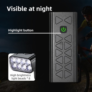 Ensemble de lumières LED rechargeables par USB pour vélo, phare avant et arrière en aluminium, lampe de vélo avant et arrière, lumière de camping en plein air - Product Image 5
