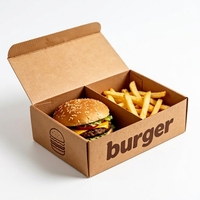 Boîte à hamburger sans PFAS, de qualité alimentaire, en forme de coquille, pour les restaurants de restauration rapide à emporter