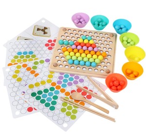 Juguetes de los niños juguetes de madera Montessori las manos la formación del cerebro Clip cuentas de juego de matemáticas bebé - Product Image 1