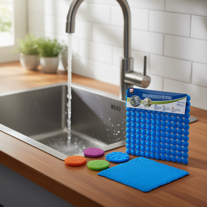 Mnj Anti Slip Mat Kitchen Sink Pad 12Pcs Blue PVC Non Slip Waterproof For Kitchen Use - Product Image 2