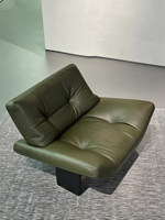 Fauteuil design, canapé individuel en cuir pleine fleur, minimalisme italien, luxe léger, fauteuil de salon, mobilier de maison