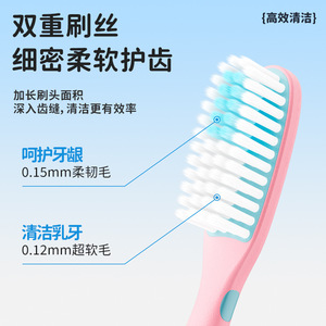 Sweztrip Cepillo de dientes para niños, cabezal largo, cerdas suaves, diseño de dinosaurio, edad de 3 a 12 años, limpieza de dientes - Product Image 3