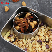 Mini Ronde Roestvrijstalen Voedselpot Container Klassiek Ontwerp Luchtdichte Snack Opbergdoos Voor Keuken Camping Gebruik Spice Organizer