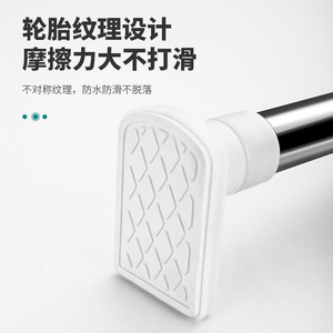 Tringle de Douche Extensible en Acier Inoxydable, Réglable de 42 à 211 cm, Porte-Serviettes et Porte-Vêtements pour Salle de Bain - Product Image 3